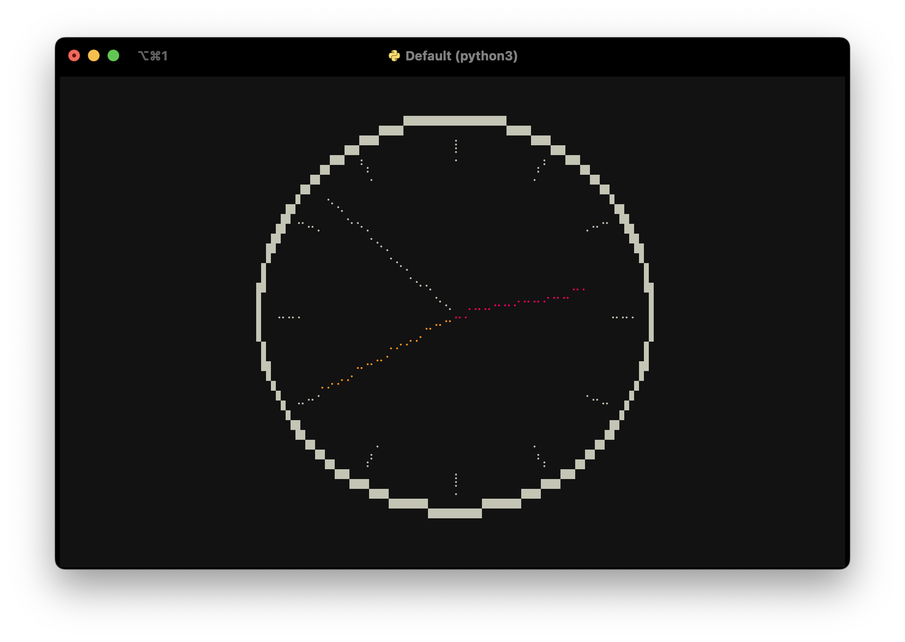 screenshot of analog clock